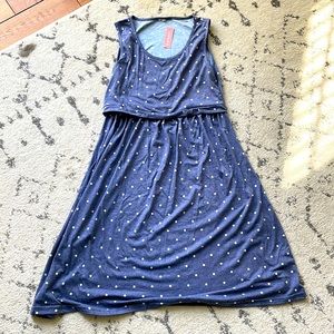Fit and Flare Sleeveless Nursing Or Maternity Dress